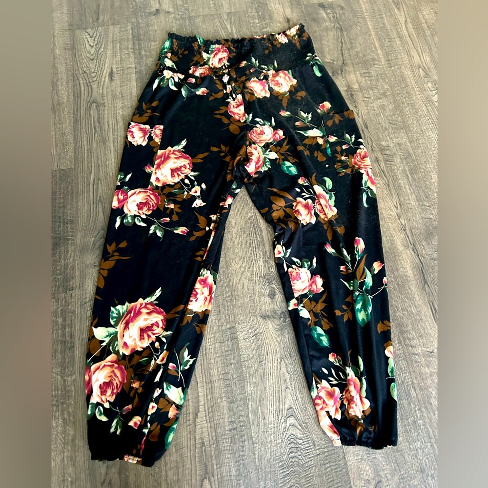 Floral dress joggers